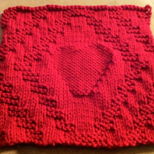 Diamond-heart-dishcloth